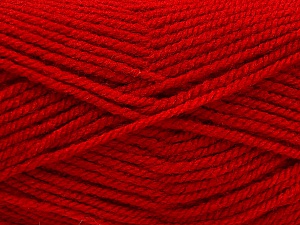 Worsted Composition 100% Acrylique, Red, Brand Ice Yarns, Yarn Thickness 4 Medium Worsted, Afghan, Aran, fnt2-56930