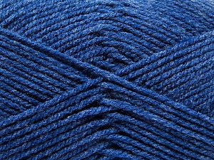 Worsted Composition 100% Acrylique, Jeans Blue, Brand Ice Yarns, fnt2-67800