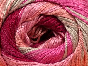 Fiber Content 100% Mercerised Cotton, Pink Shades, Brand Ice Yarns, Beige, fnt2-69530