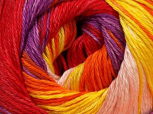 Fiber Content 100% Mercerised Cotton, Yellow, Red, Purple, Orange, Light Pink, Brand Ice Yarns, fnt2-69531