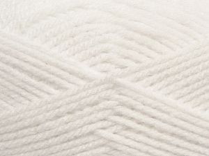 Worsted Composition 100% Acrylique, White, Brand Ice Yarns, fnt2-69540