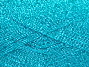 Very thin yarn. It is spinned as two threads. So you will knit as two threads. Yardage information is for only one strand. Fiber Content 100% Acrylic, Turquoise, Brand Ice Yarns, fnt2-71730