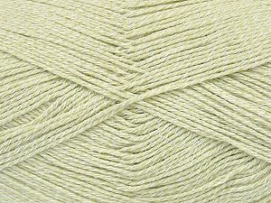 Machine Washable. Fiber Content 48% Cotton, 39% Superwash Wool, 13% Polyamide, White, Brand Ice Yarns, Green, fnt2-74038