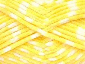 Fiber Content 100% Micro Fiber, Yellow, White, Brand Ice Yarns, fnt2-75795