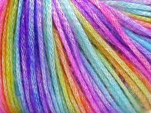 Fiber Content 56% Polyester, 44% Acrylic, Rainbow Colors, Brand Ice Yarns, fnt2-77868