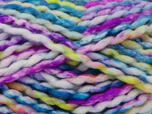 Composition 70% Laine, 30% Acrylique, White, Turquoise, Brand Ice Yarns, Green, Fuchsia, fnt2-77913 