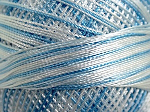 Composition 100% Micro fibre, Brand YarnArt, White, Blue, Yarn Thickness 0 Lace Fingering Crochet Thread, fnt2-17332