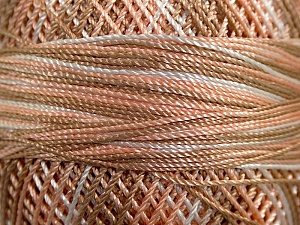 Composition 100% Micro fibre, Brand YarnArt, White, Salmon, Brown, Yarn Thickness 0 Lace Fingering Crochet Thread, fnt2-17338