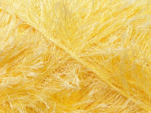 Fiber Content 100% Polyester, Light Yellow, Brand Ice Yarns, Yarn Thickness 5 Bulky Chunky, Craft, Rug, fnt2-22709