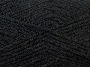 Worsted Composition 100% Acrylique, Brand Ice Yarns, Black, Yarn Thickness 4 Medium Worsted, Afghan, Aran, fnt2-23720
