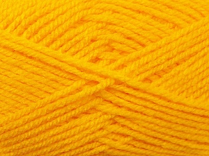 Worsted Composition 100% Acrylique, Yellow, Brand Ice Yarns, Yarn Thickness 4 Medium Worsted, Afghan, Aran, fnt2-23726