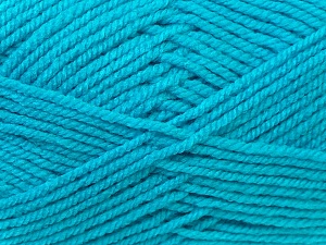 Worsted Composition 100% Acrylique, Turquoise, Brand Ice Yarns, Yarn Thickness 4 Medium Worsted, Afghan, Aran, fnt2-23744