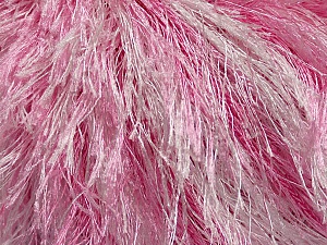 Fiber Content 100% Polyester, White, Pink, Brand Ice Yarns, Yarn Thickness 5 Bulky Chunky, Craft, Rug, fnt2-46087